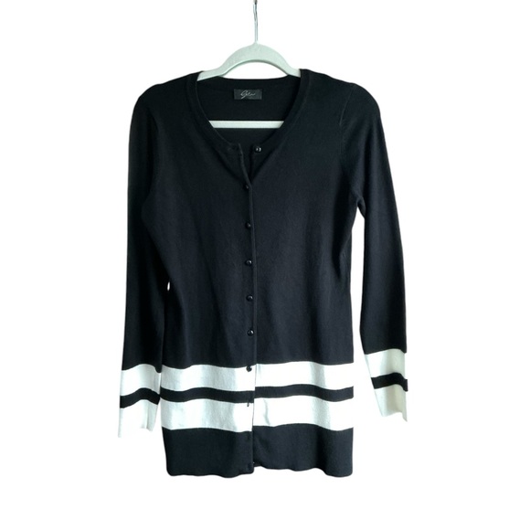 Black and White Cardigan Stripes - Picture 1 of 4
